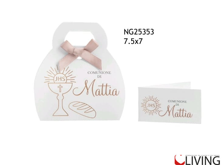 scatolina portaconfetti comunione personalizzabile
