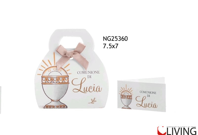 scatolina portaconfetti calice comunione personalizzabile