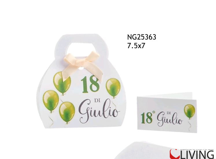 scatolina portaconfetti 18 anni personalizzabile
