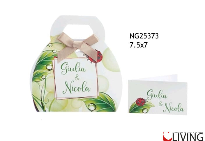 scatolina portaconfetti coccinellina personalizzabile