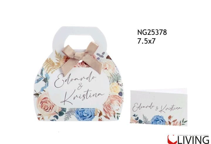 scatolina portaconfetti rose personalizzabile