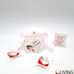 bomboniera linea solidale lilt living scatolina con magnete bimba comunione