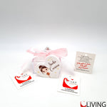 bomboniera linea solidale lilt living scatolina con magnete bimba cresima