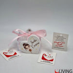 bomboniera linea solidale lilt living scatolina con magnete bimba cresima