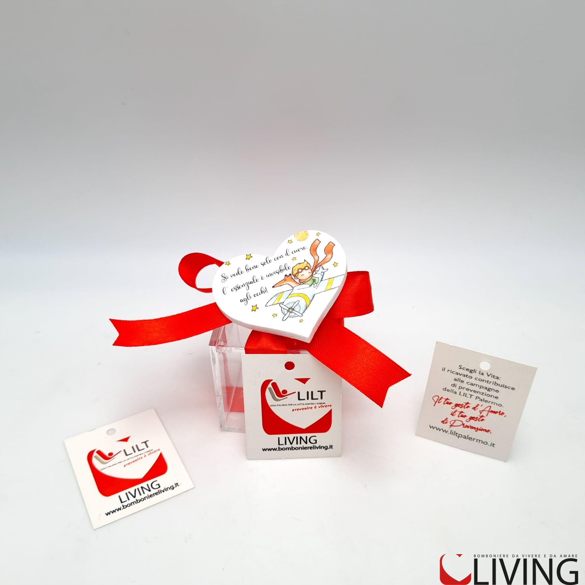 bomboniera linea solidale lilt living scatolina con magnete piccolo principe