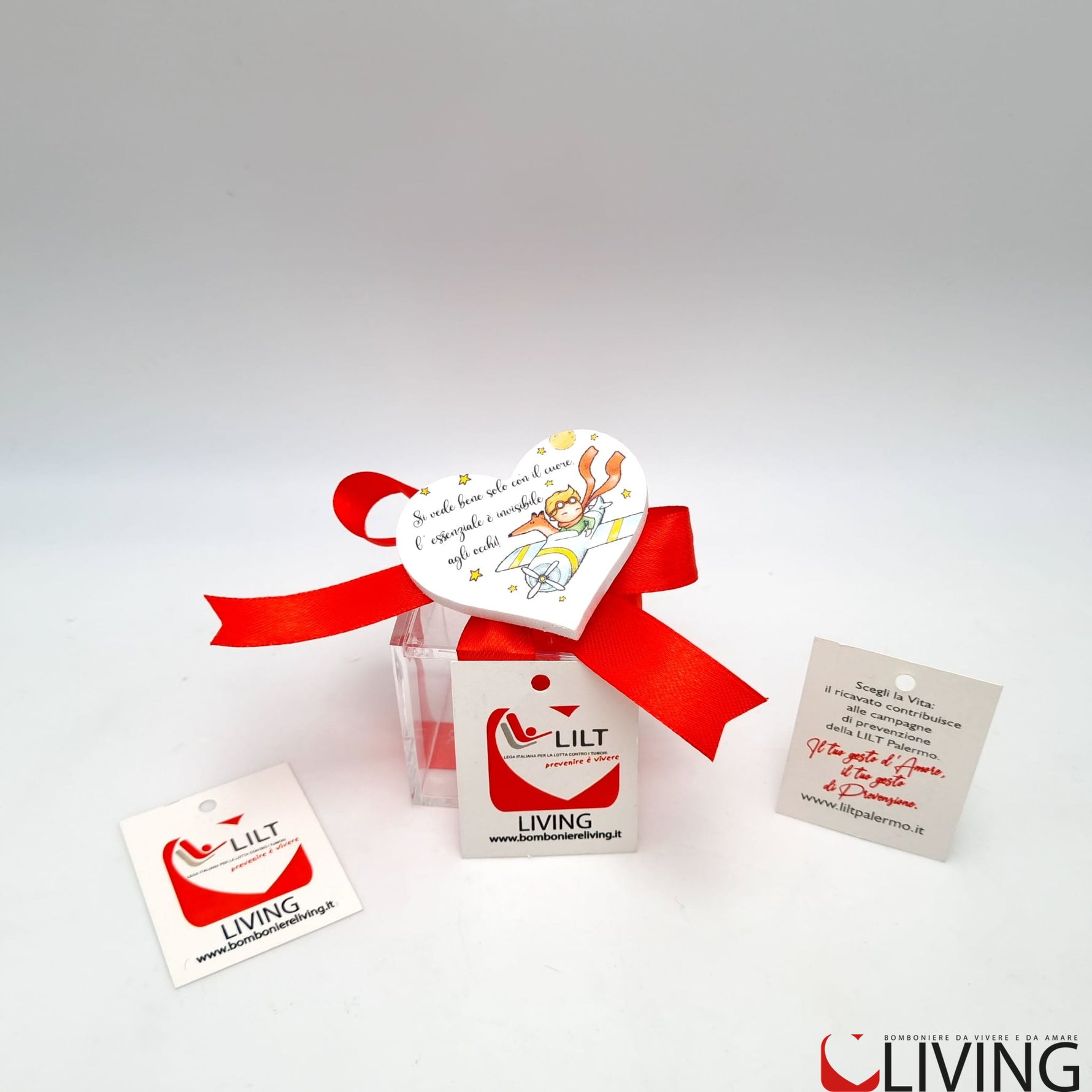 bomboniera linea solidale lilt living scatolina con magnete piccolo principe