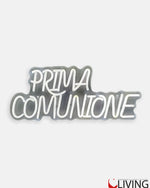 scritta prima comunione neon