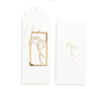 Bomboniera Tema Tropical Chic Segnalibro Foglia Gingko Bianco Oro