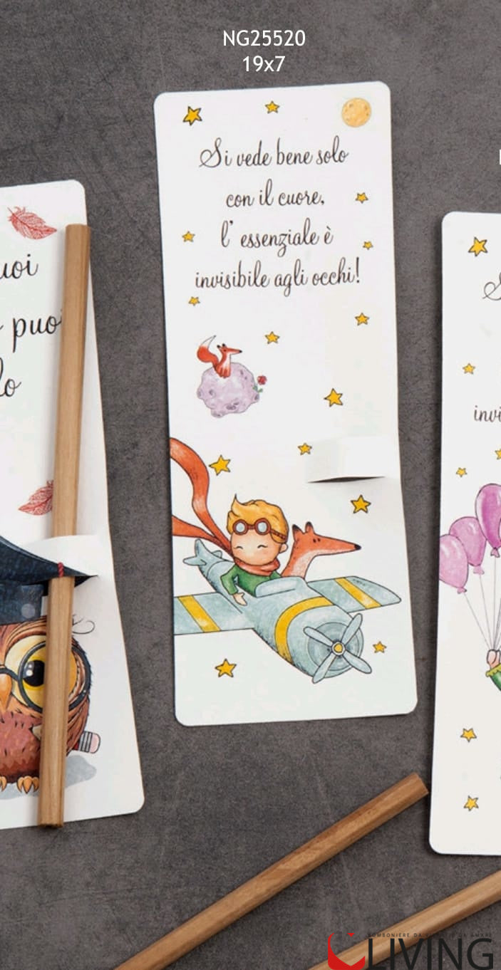 bomboniera matita con segnalibro piccolo principe