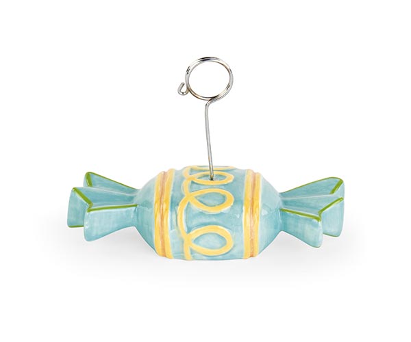 Addobbo tema Candy Bar segnaposto caramella  azzurra