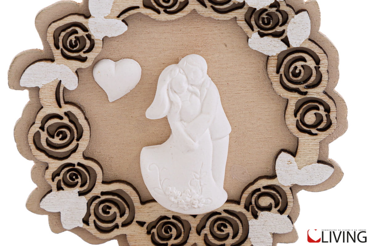 segnaposto legno sposi