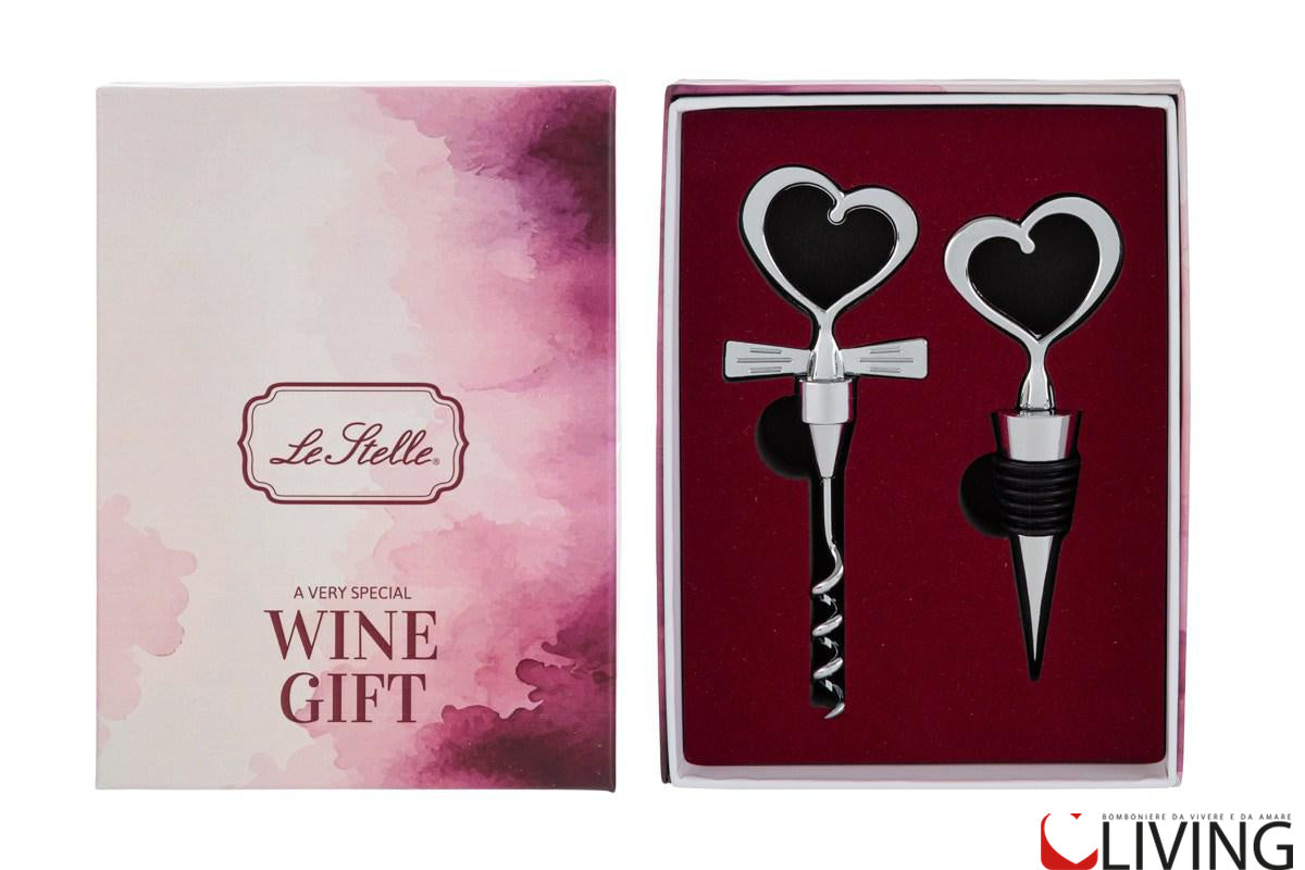 bomboniera tema vino set 2 accessori vino