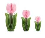 Addobbo set 3 tulipani rosa