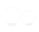 Addobbo confettata set 2 cerchi bianchi con luce a led