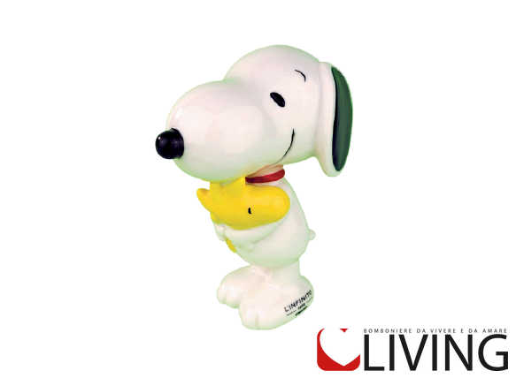 Bomboniera Snoopy con Woodstock in porcellana