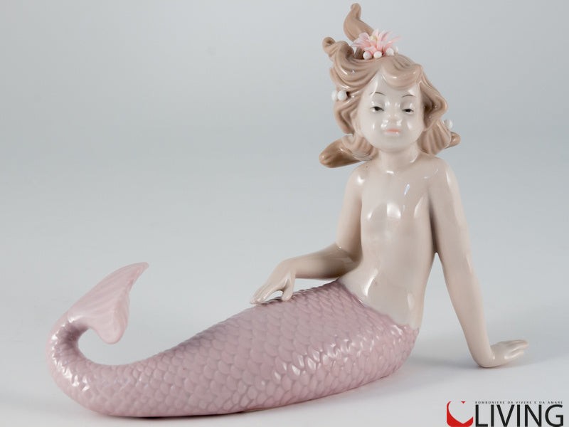 bomboniera statuetta sirena in porcellana