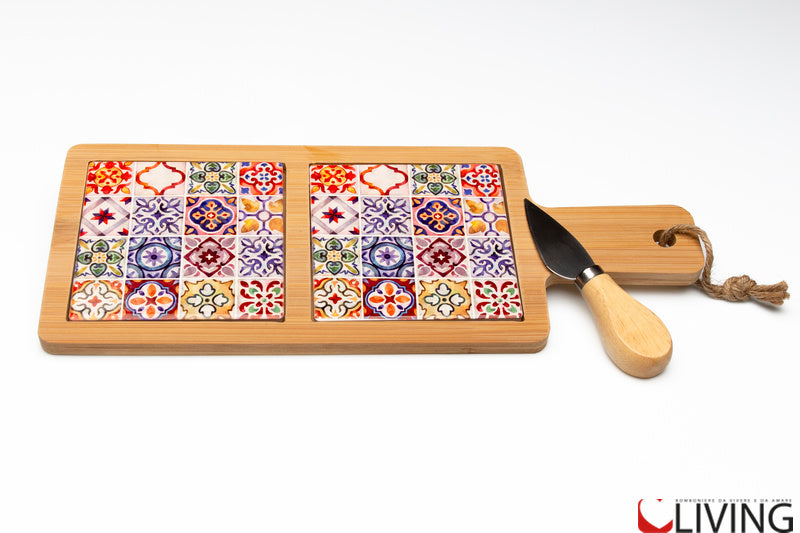 bomboniera tagliere con coltello linea sicily
