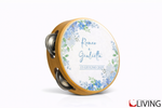 bomboniera tamburello matrimonio decoro floreale personalizzabile