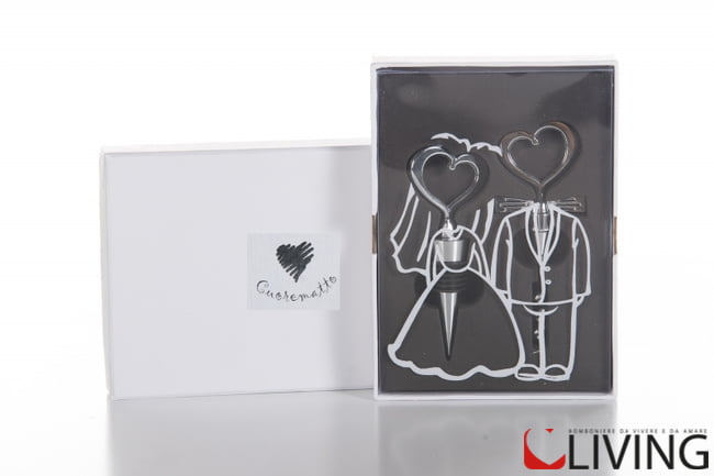 Bomboniera matrimonio tappo e cavatappi