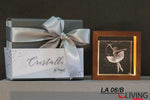 bomboniera teca legno con ballerina luce led