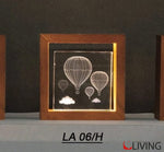 bomboniera teca legno con mongolfiera luce led