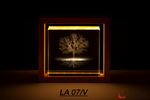 bomboniera teca legno grande con albero della vita luce led