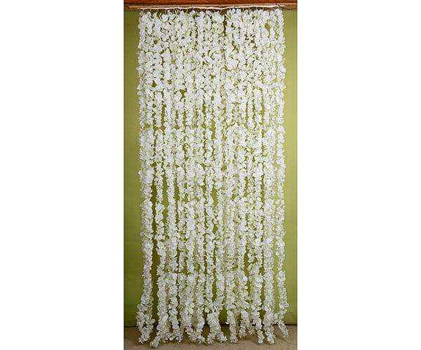 Addobbo matrimonio tenda petali glicine bianco con 540 led