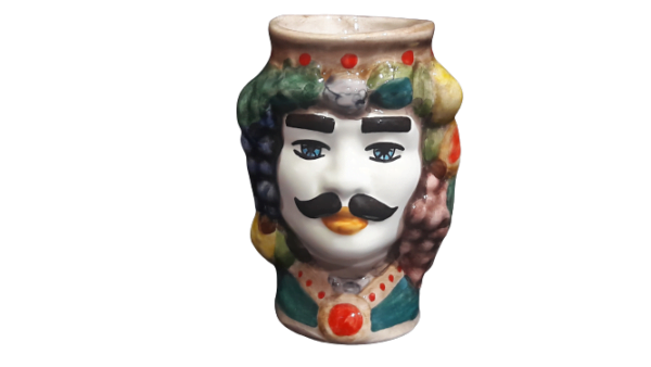 Bomboniera testa di moro in ceramica di Caltagirone