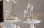 Addobbo tema Tropical chic base con 4 foglie Gingko oro