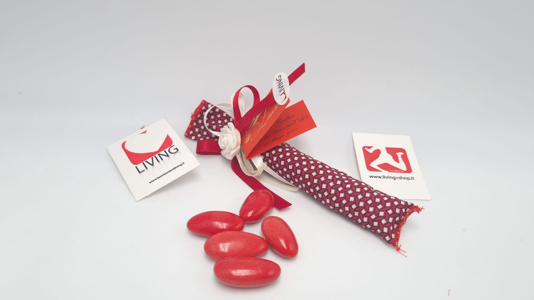 Sacchetto Laurea  alveare bianco e rosso