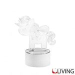 Lumetto unicorno in plex con luce a led