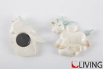 Bomboniera unicorno  magnete  porcellana celeste