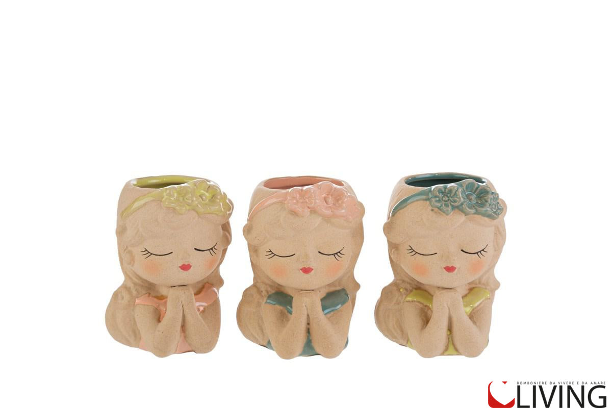 bomboniera vasetto bimba ceramica
