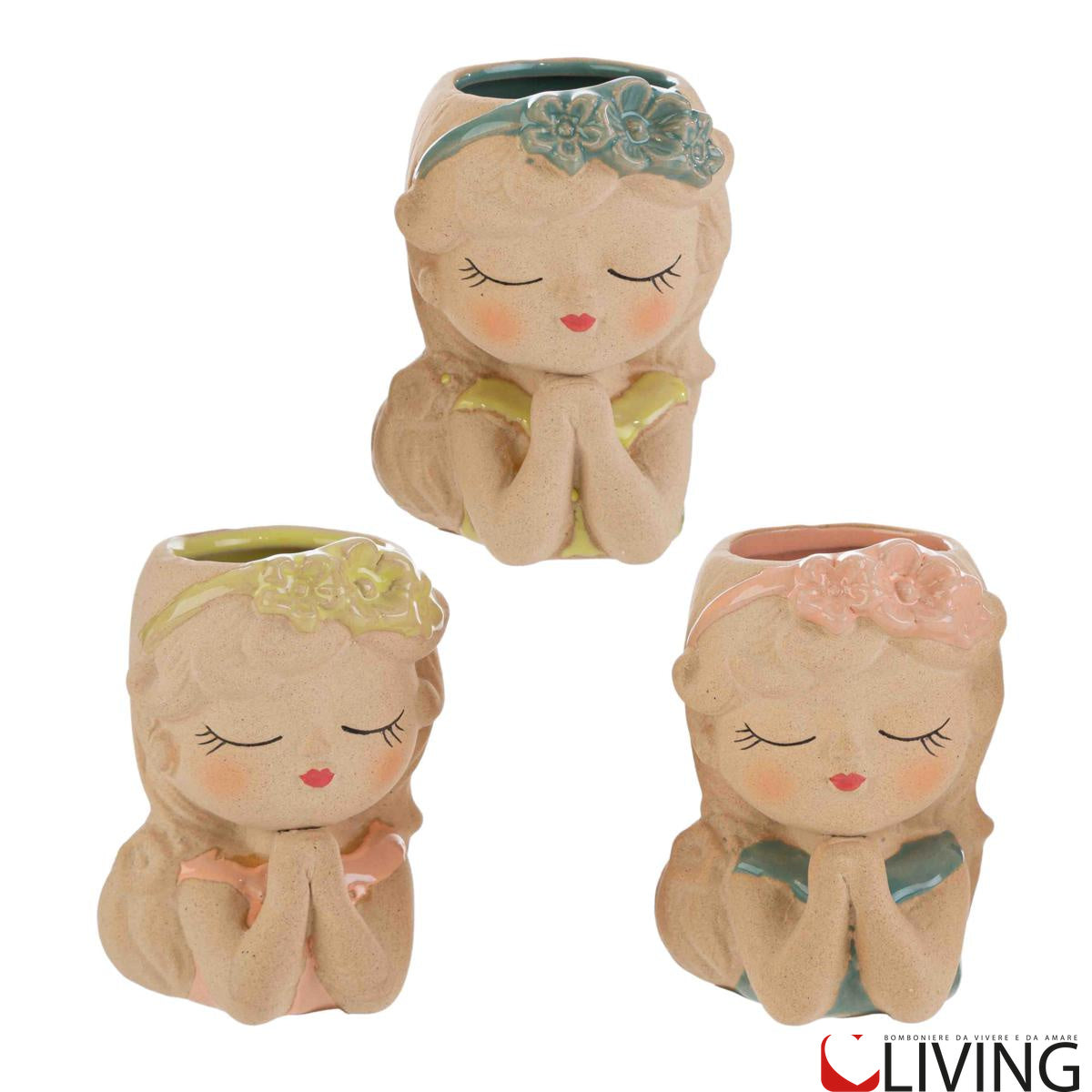 bomboniera vaso bimba ceramica