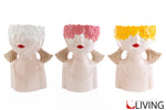 vaso grande busto bimba porcellana colorato