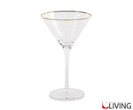 bomboniera vaso calice vetro bordo oro