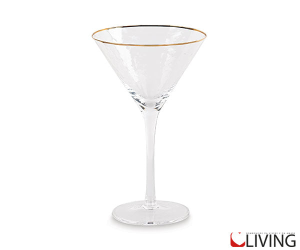 bomboniera vaso calice vetro bordo oro