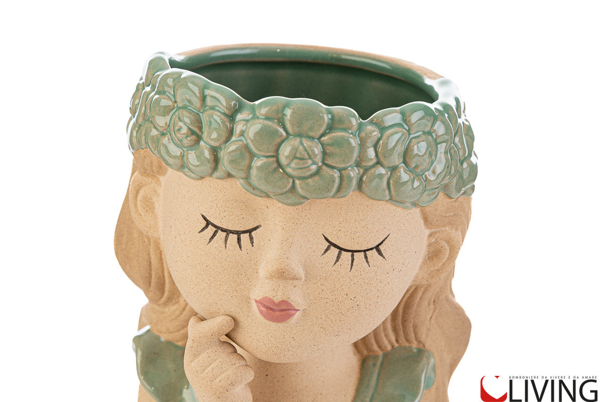 bomboniera vasetto girl ceramica