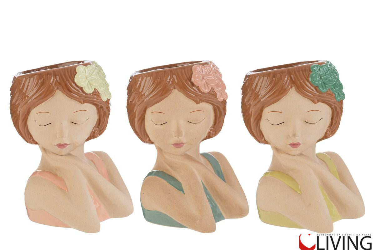 bomboniera vaso ceramica girl