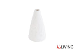 vaso conico porcellana bianca
