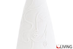 vaso conico porcellana bianca
