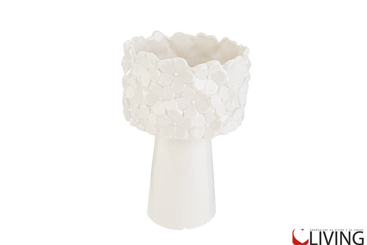 bomboniera vaso fiori porcellana bianca