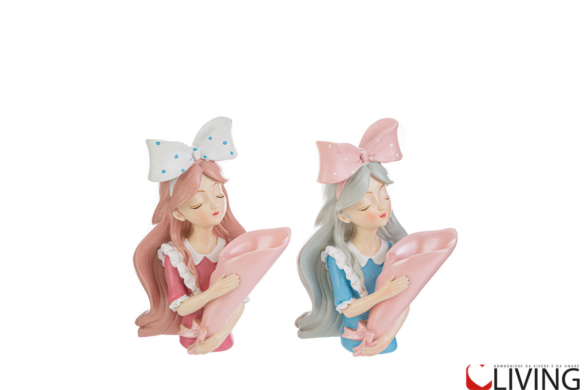 bomboniera vaso girl resina