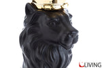 vaso leone nero porcellana