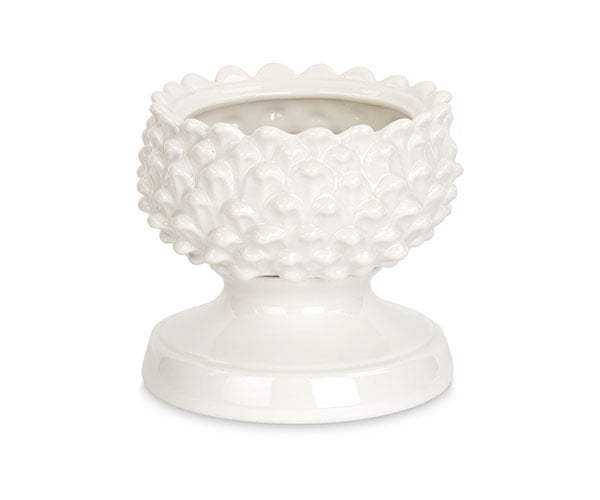 Bomboniera Vaso Pigna In Porcellana Bianca