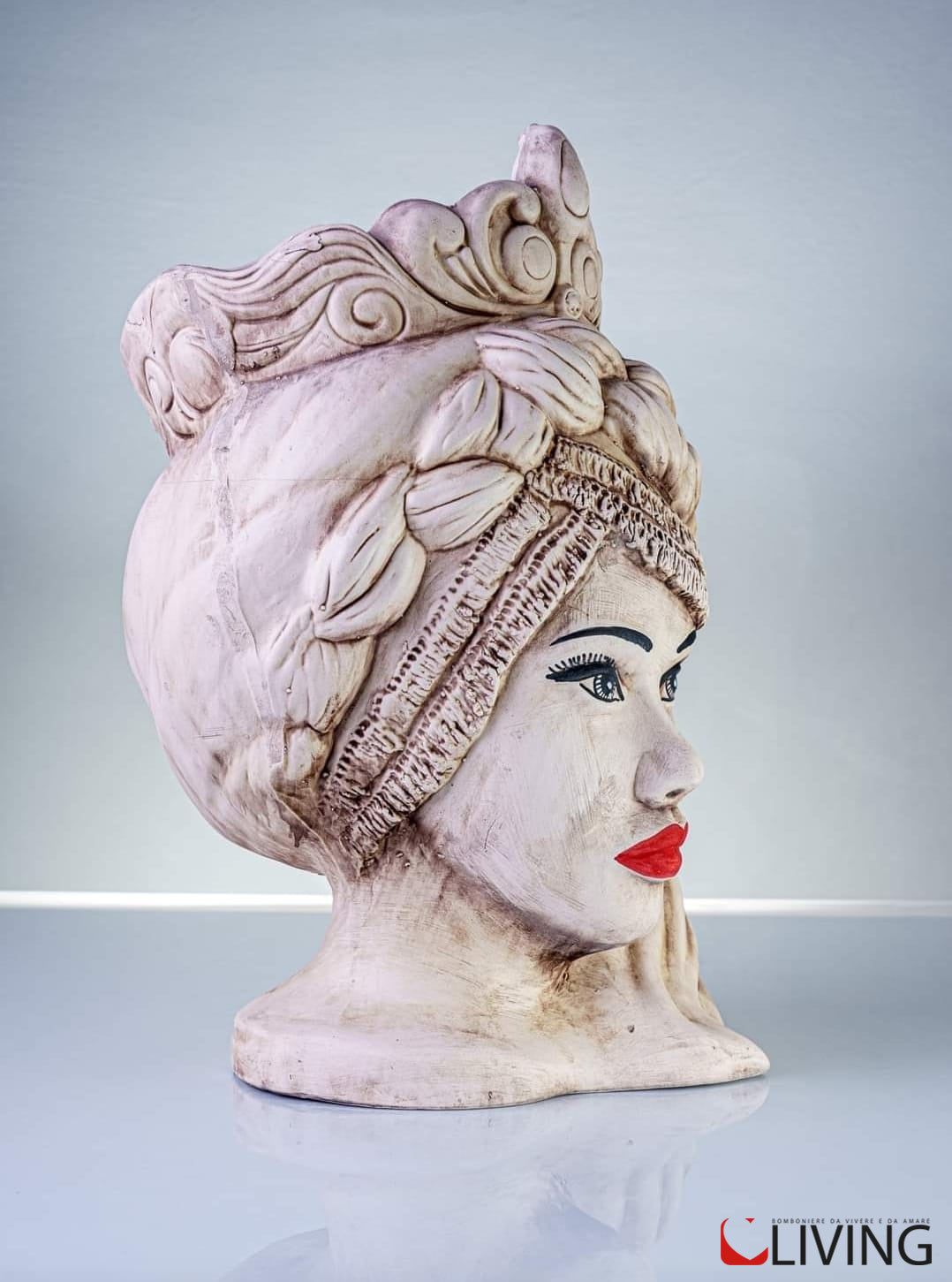 vaso testa di moro donna linea avorio