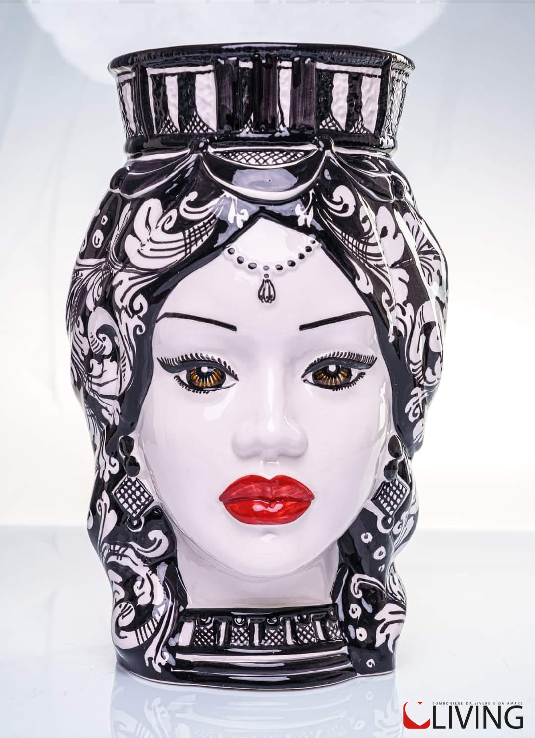 vaso testa di moro donna linea “tormalina nera”