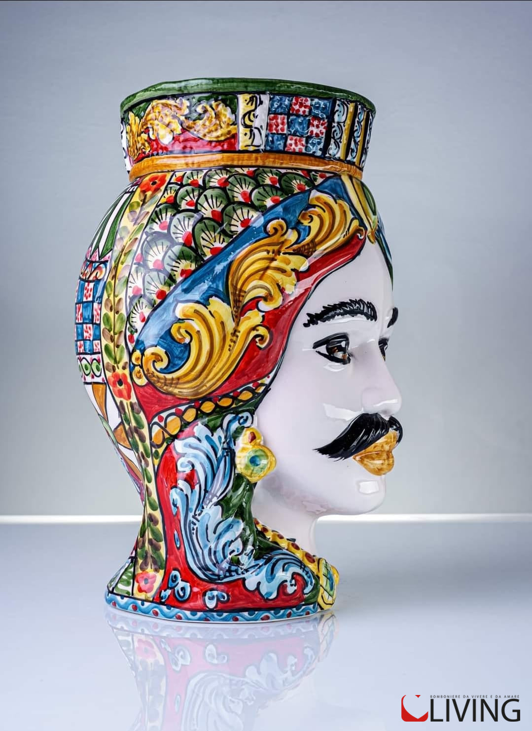vaso testa di moro uomo