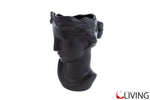 vaso testa donna porcellana nera