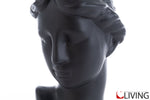 vaso testa donna porcellana nera